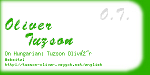 oliver tuzson business card